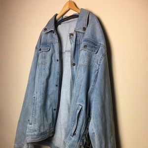 Diamond Plate oversized denim jacket